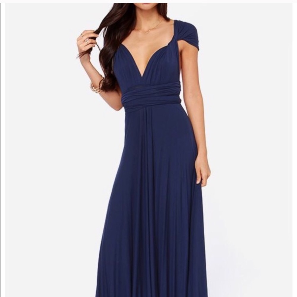 Lulu’s Tricks of the Trade Long Navy Dress